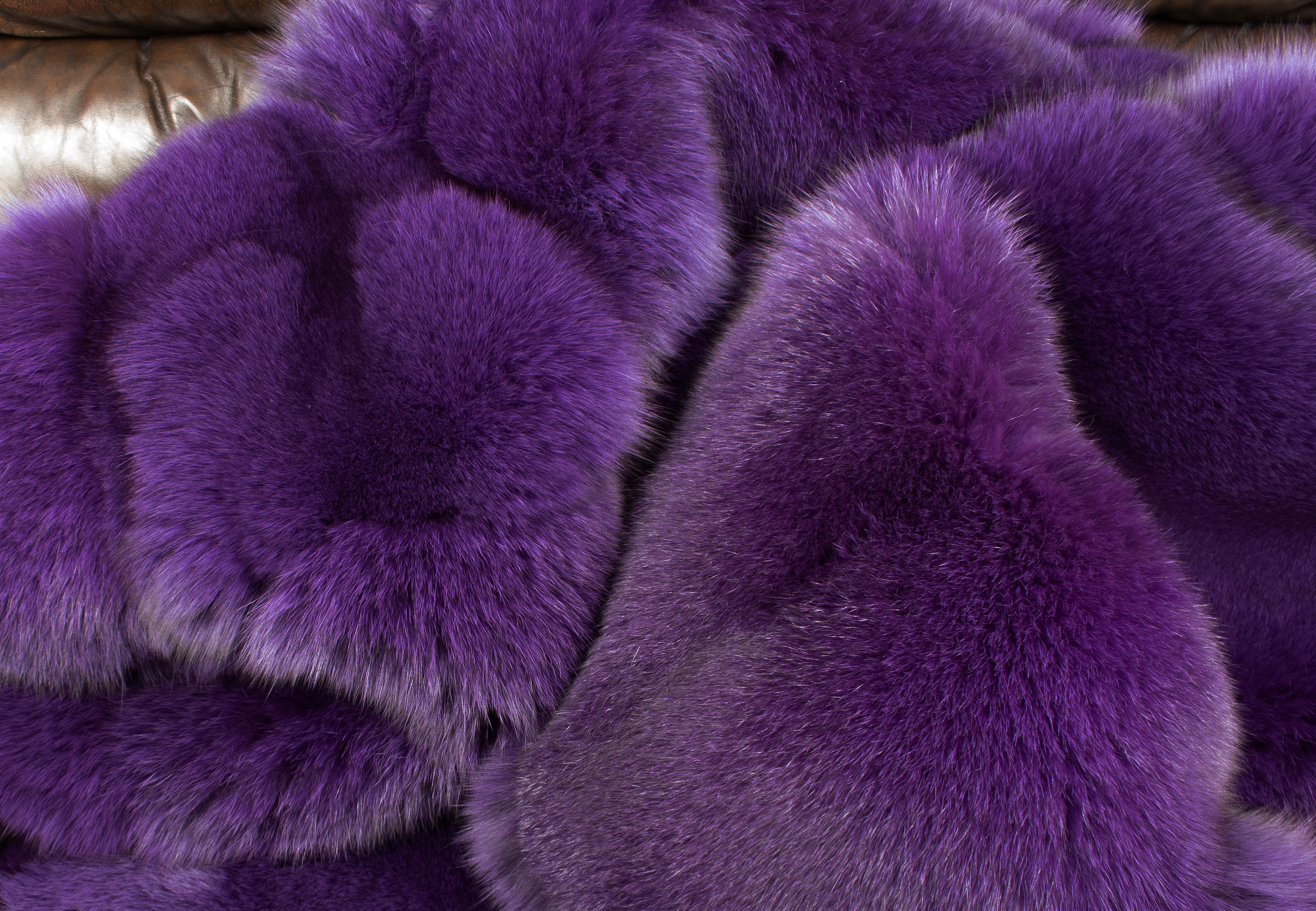Fur Blanket made of Blue Foxes "Dark Violet"