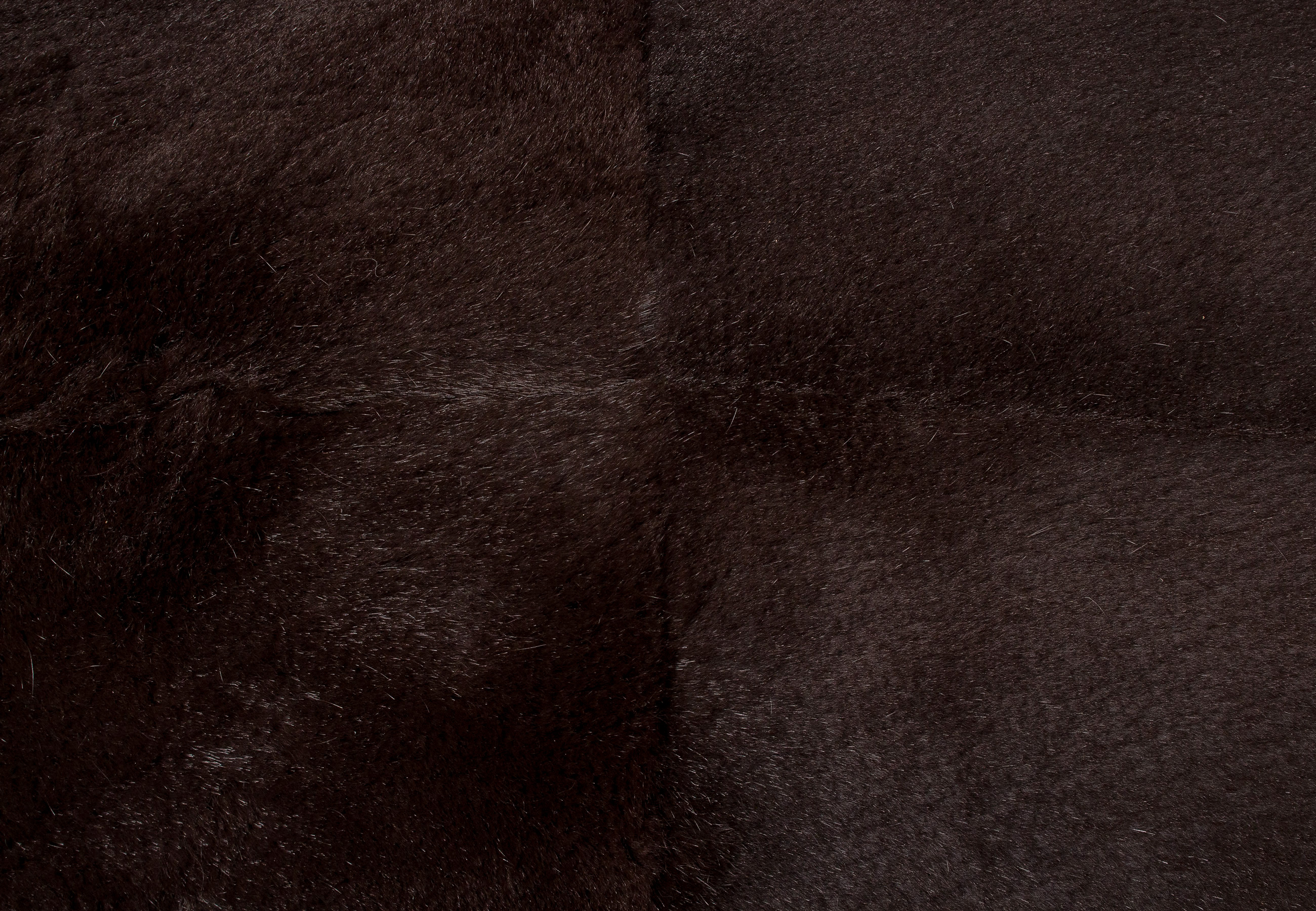 Dark-brown Rabbit Fur Pillow sheared