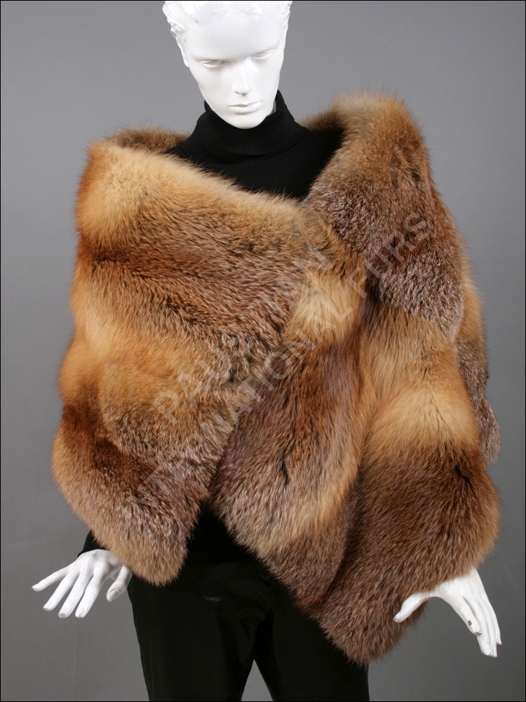 Fur stole made of european red fox