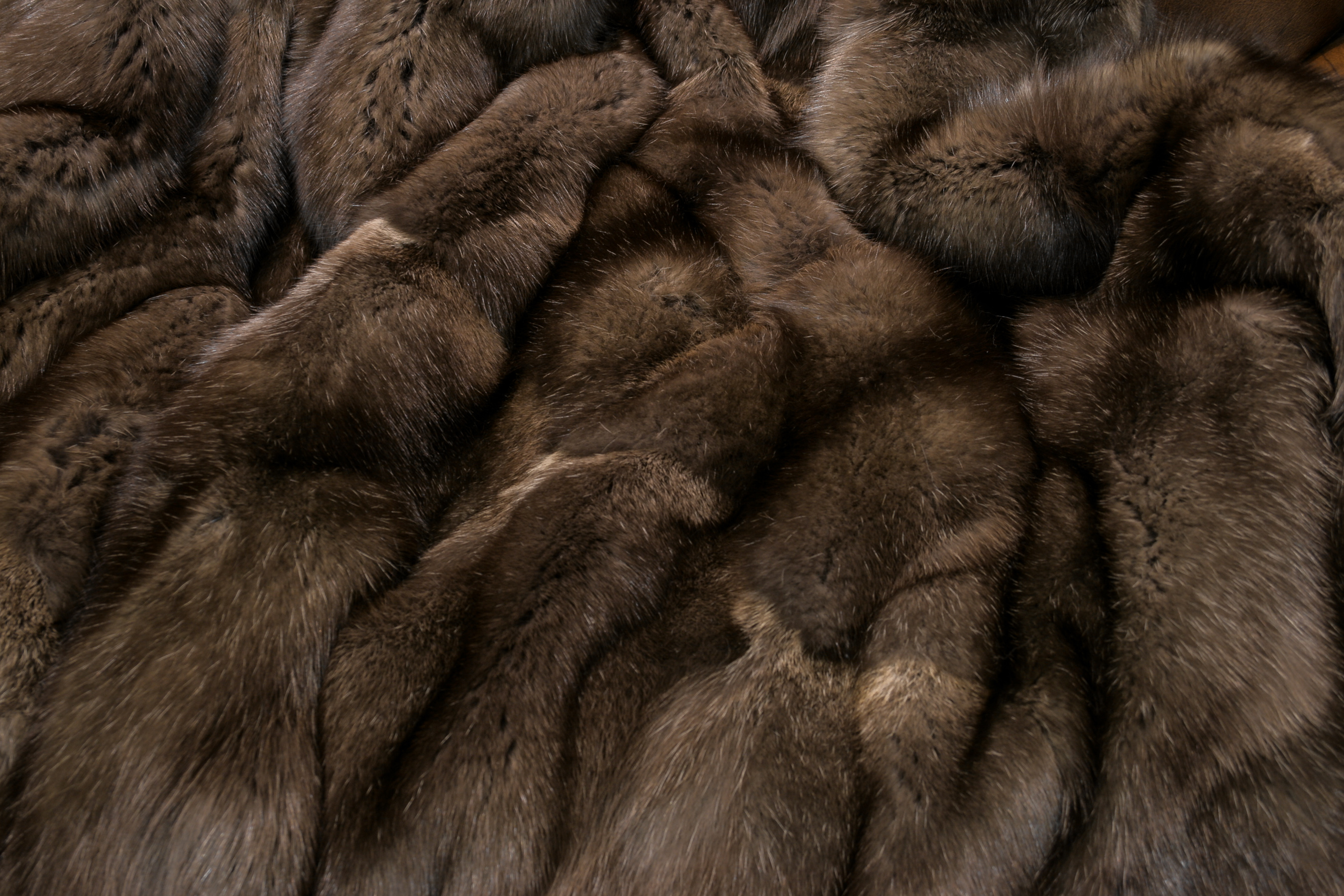 06-591-Zobel-Felldecke-Bargusin-Zobeln-Pelzdecke Russian Sable Fur Blanket