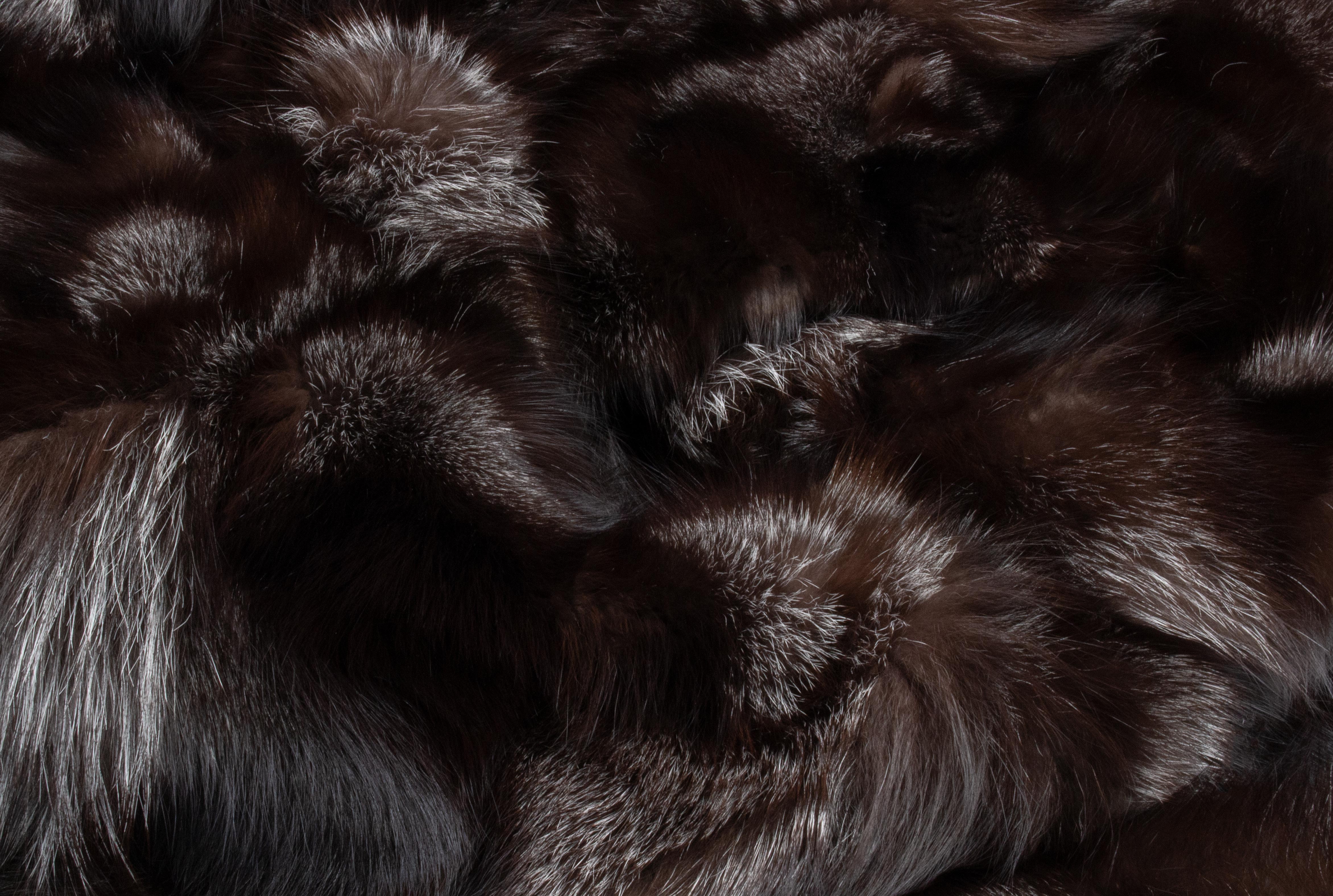 Silver Fox Fur Blanket