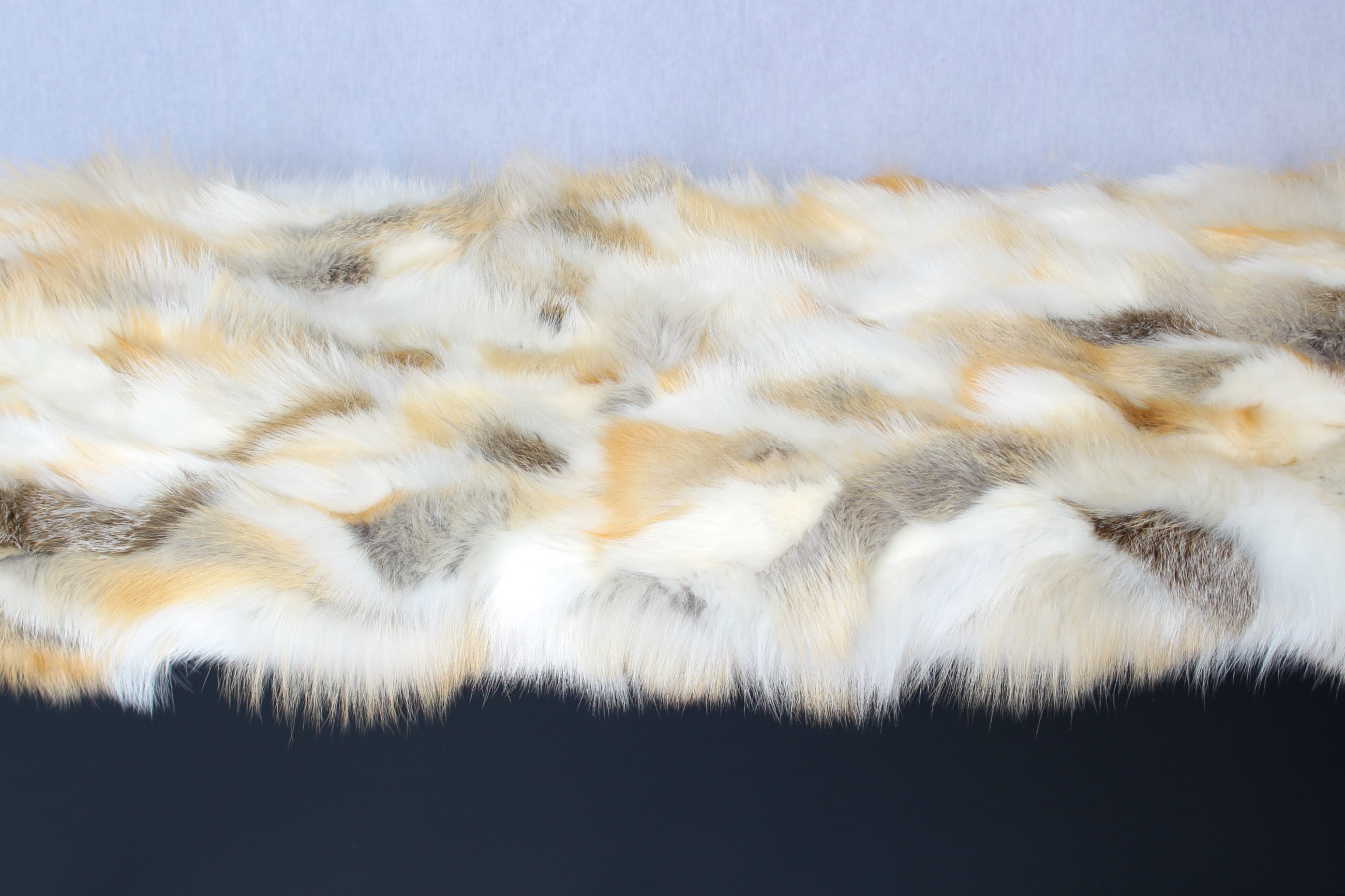 Genuine Golden Fox Fur Ottoman