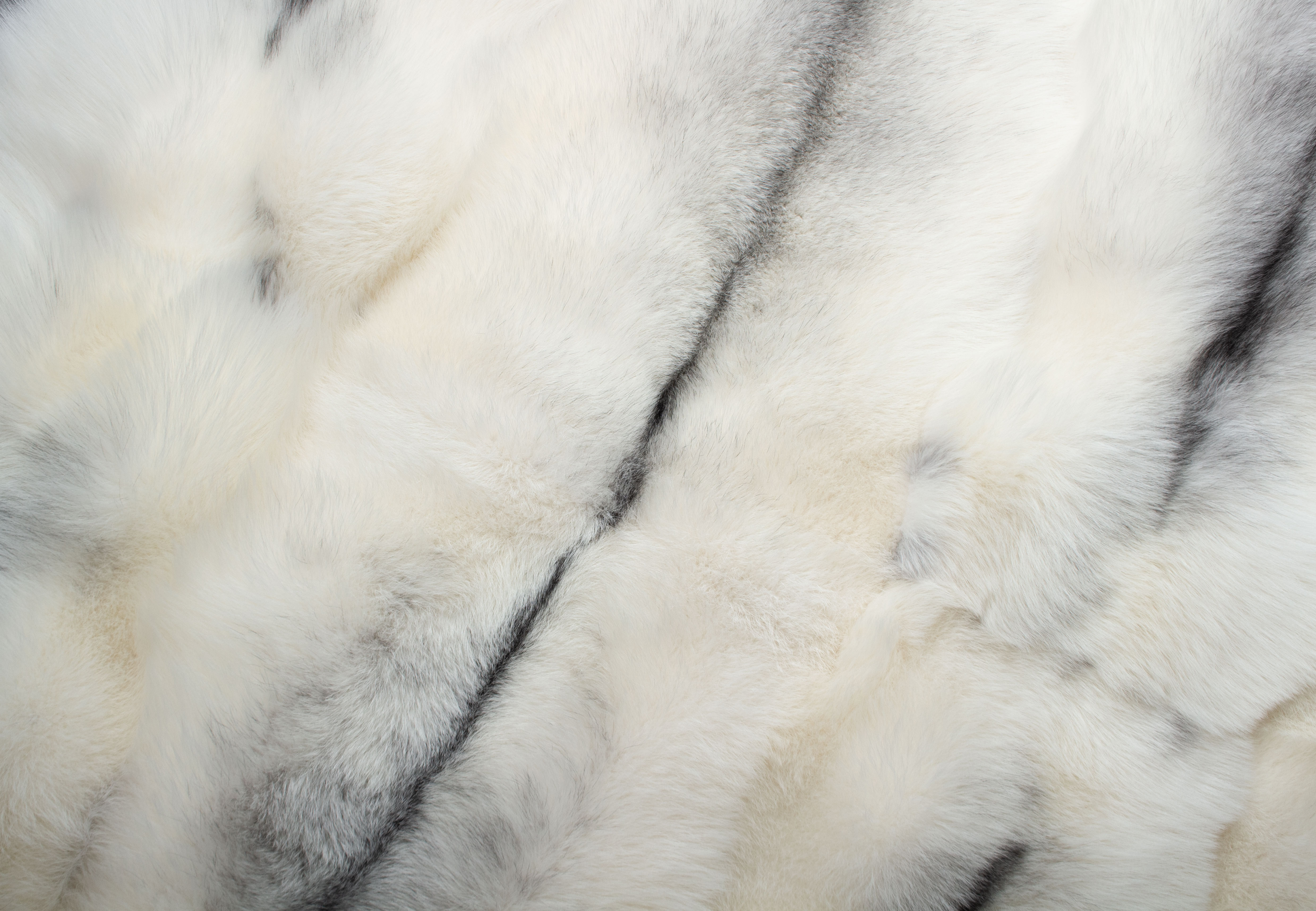 Arctic Marble Frost Fox Fur Carpet