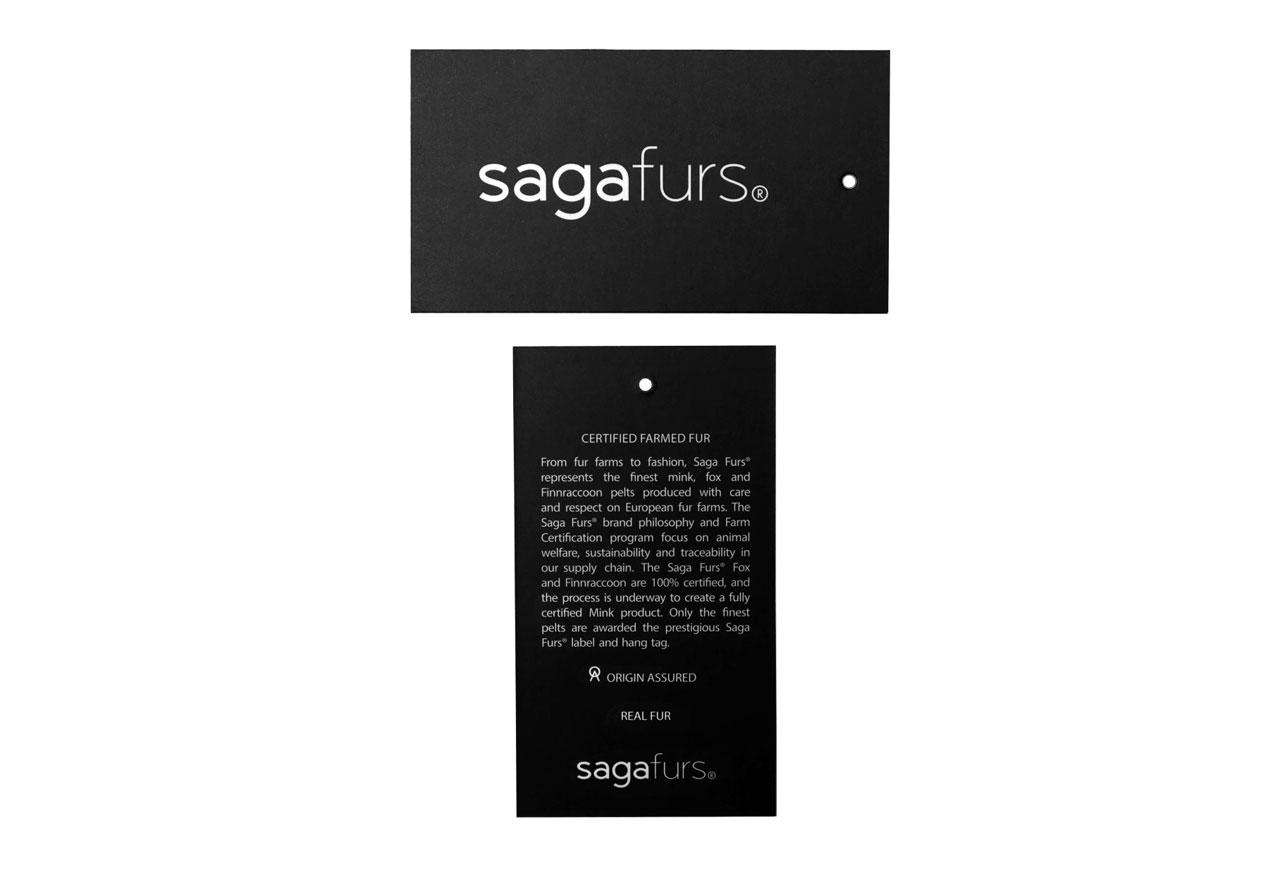 SAGA Shadow fox fur blanket - white