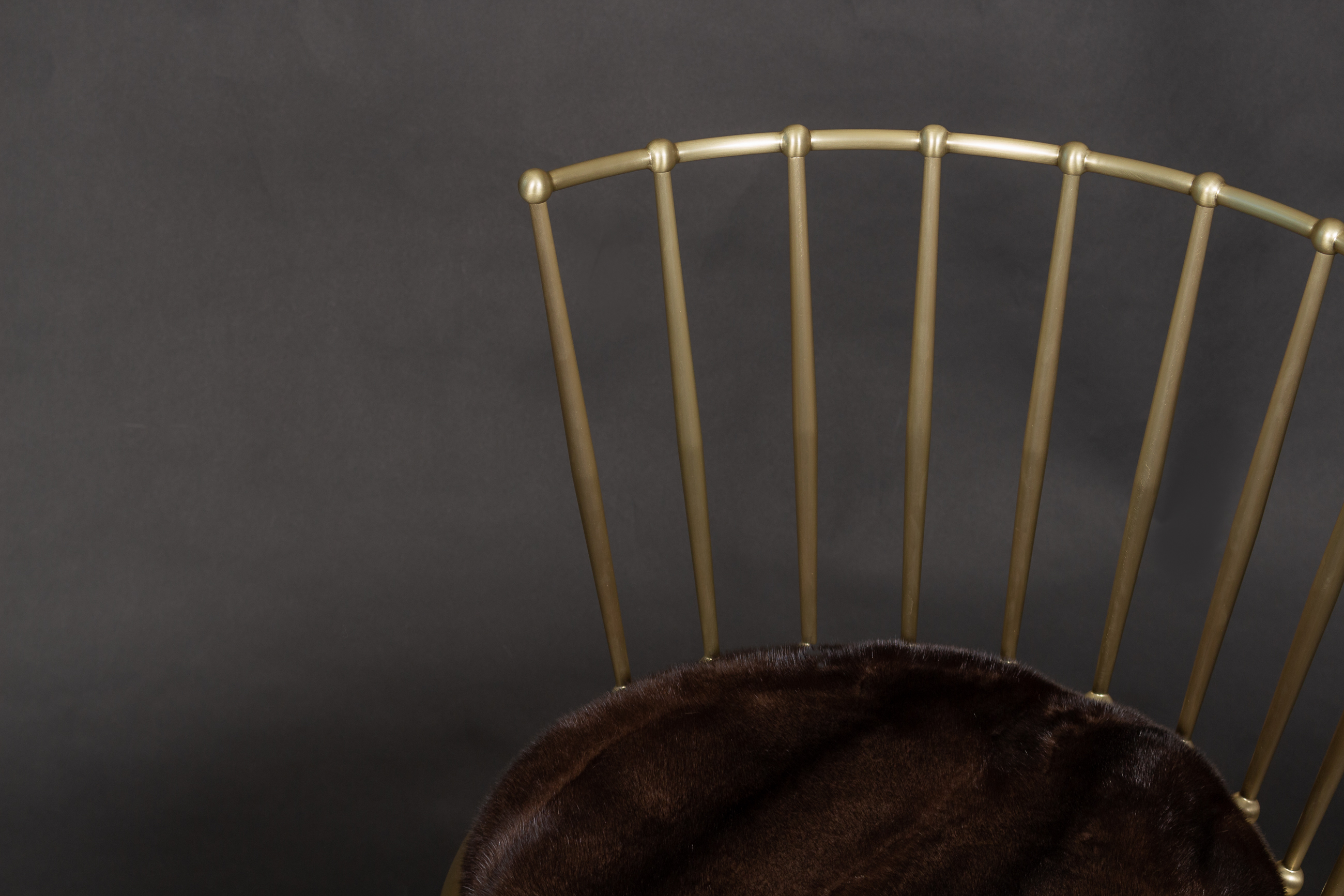 Mink Chair with Mahogany Mink Skins