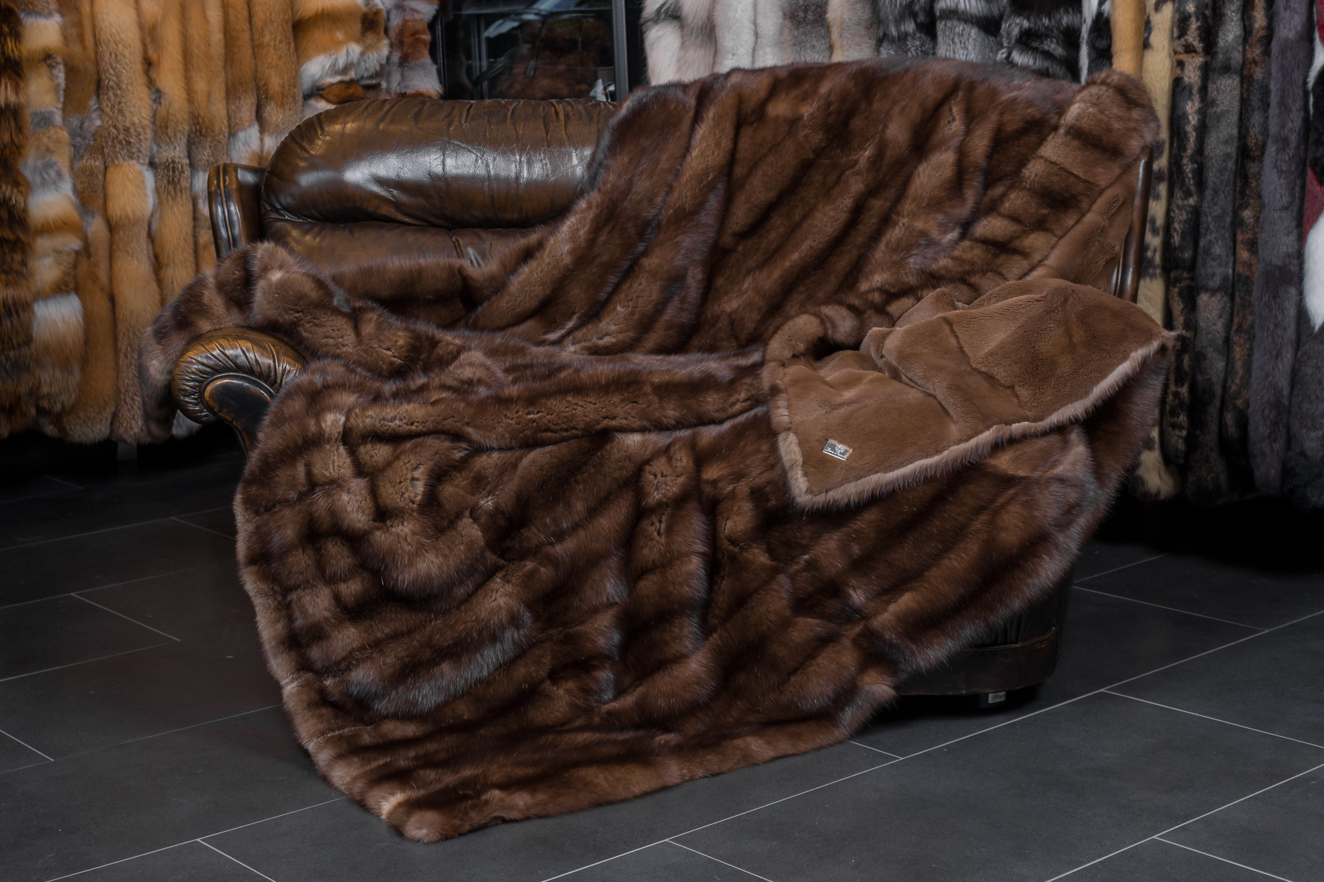 Sable Fur Blanket made from Barguzin sable