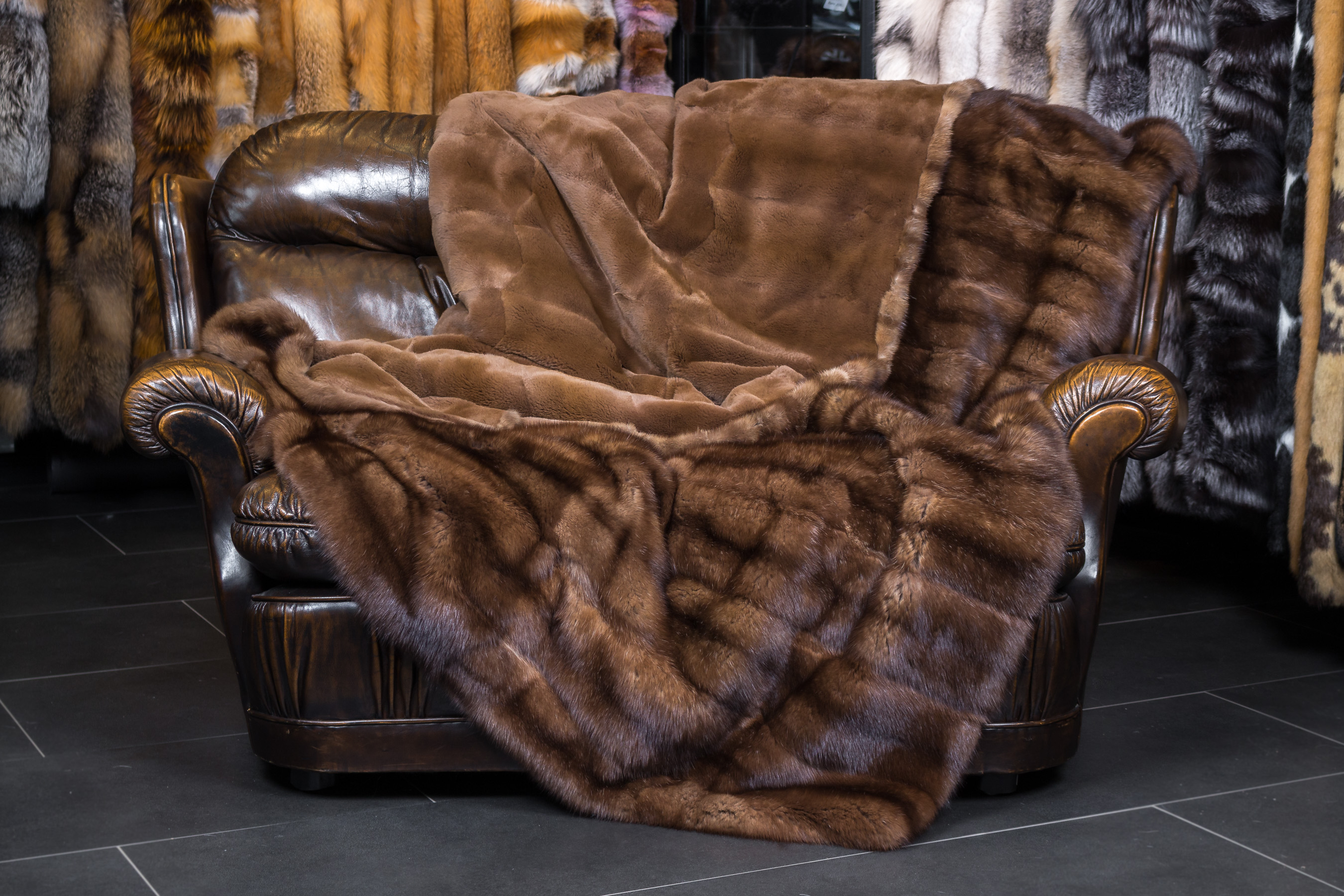 Sable Fur Blanket made from Barguzin sable