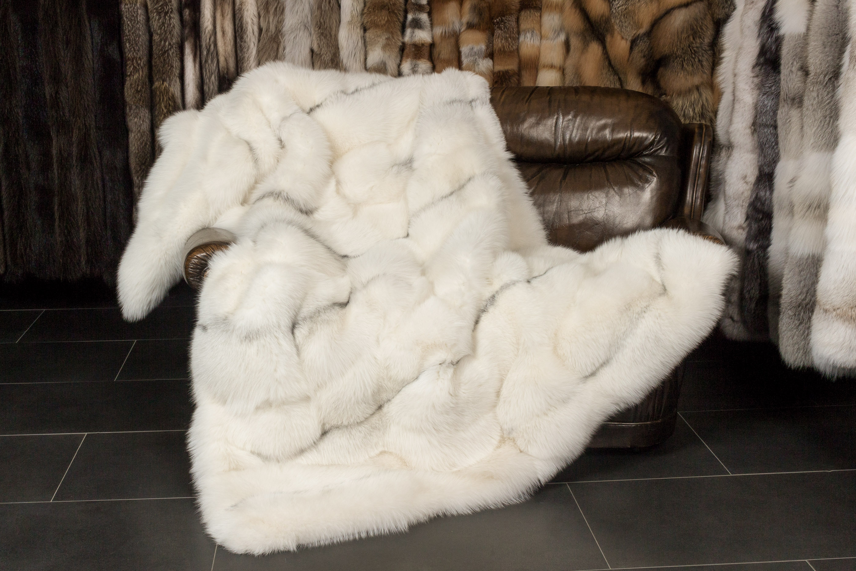 Scandinavian Shadow Bluefrost Fox Throw Scandinavian Shadow Bluefrost Fox Throw