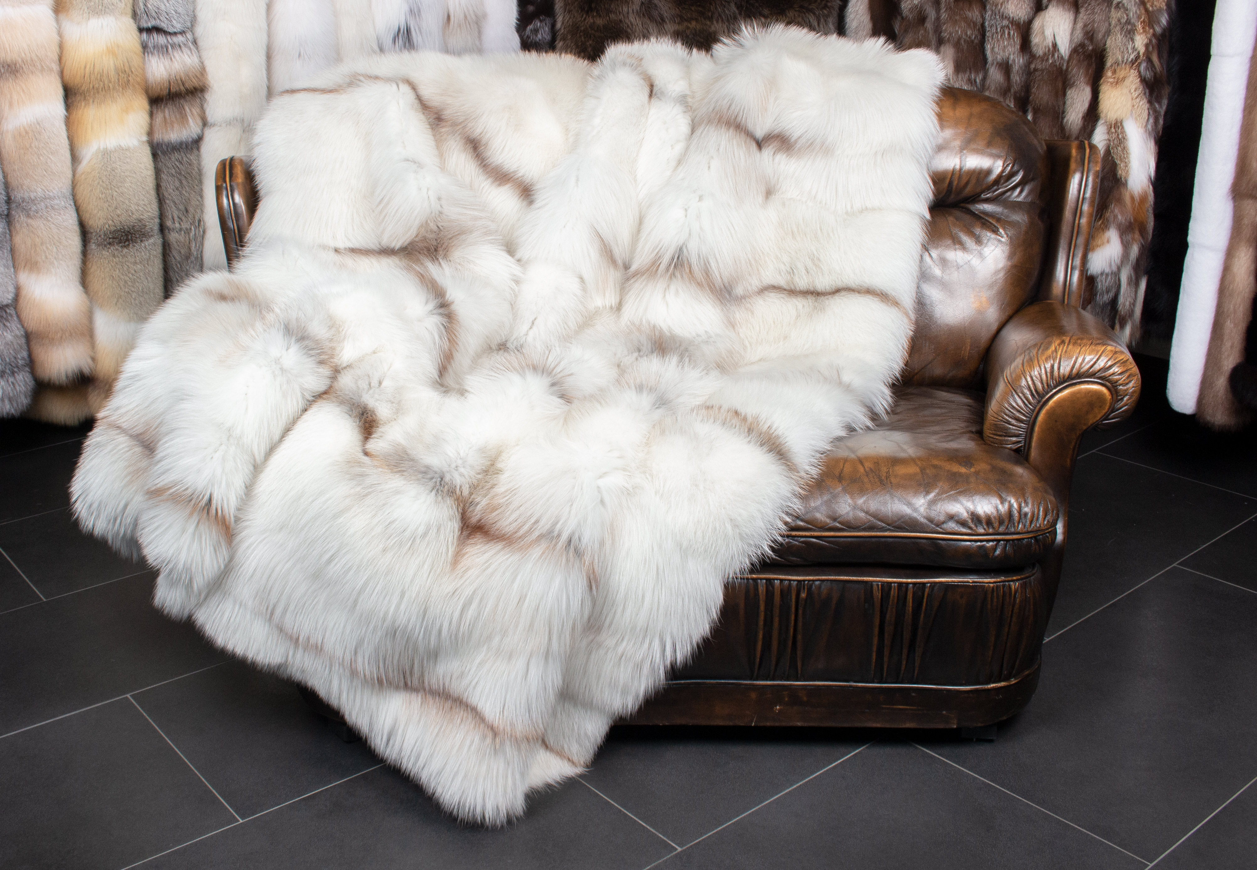 Sun Glo Fox Fur Throw