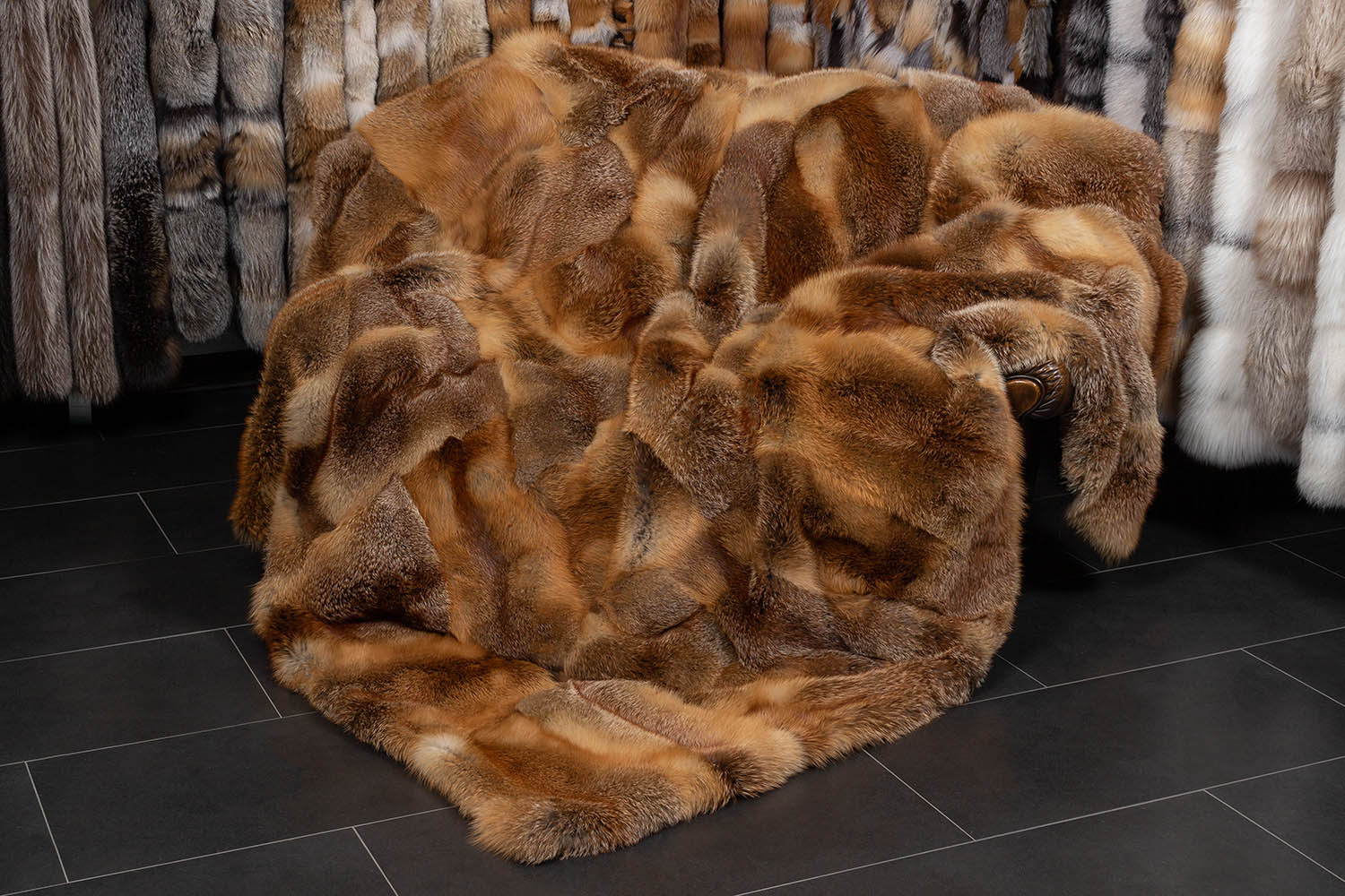European Red Fox Fur Blanket Wild Fur