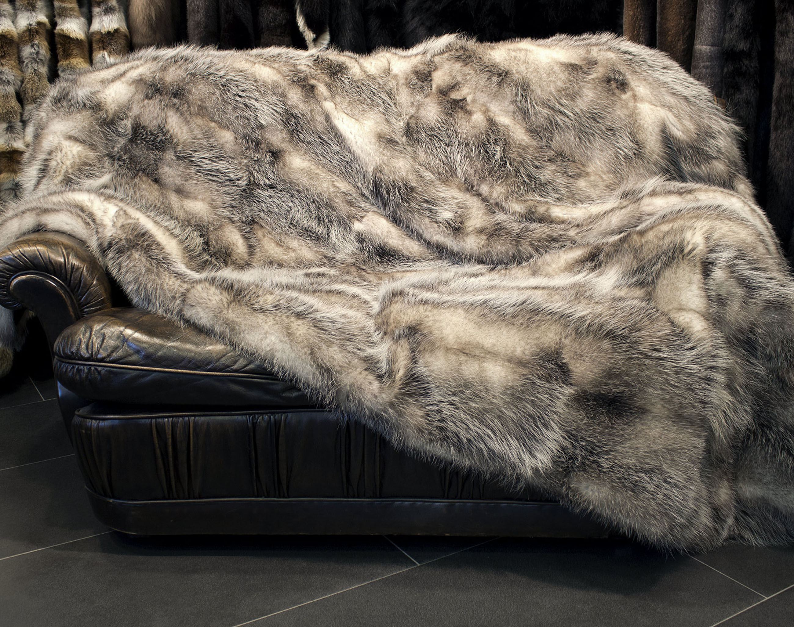 North American Opossum Fur Blanket