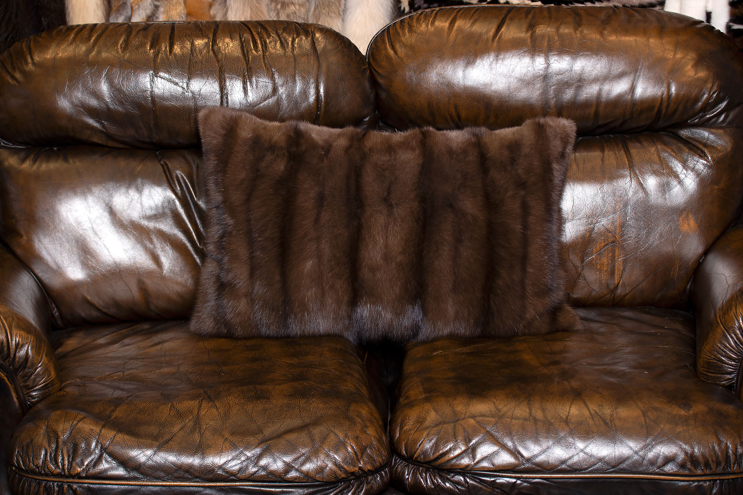 Genuine Sable Fur Cushion