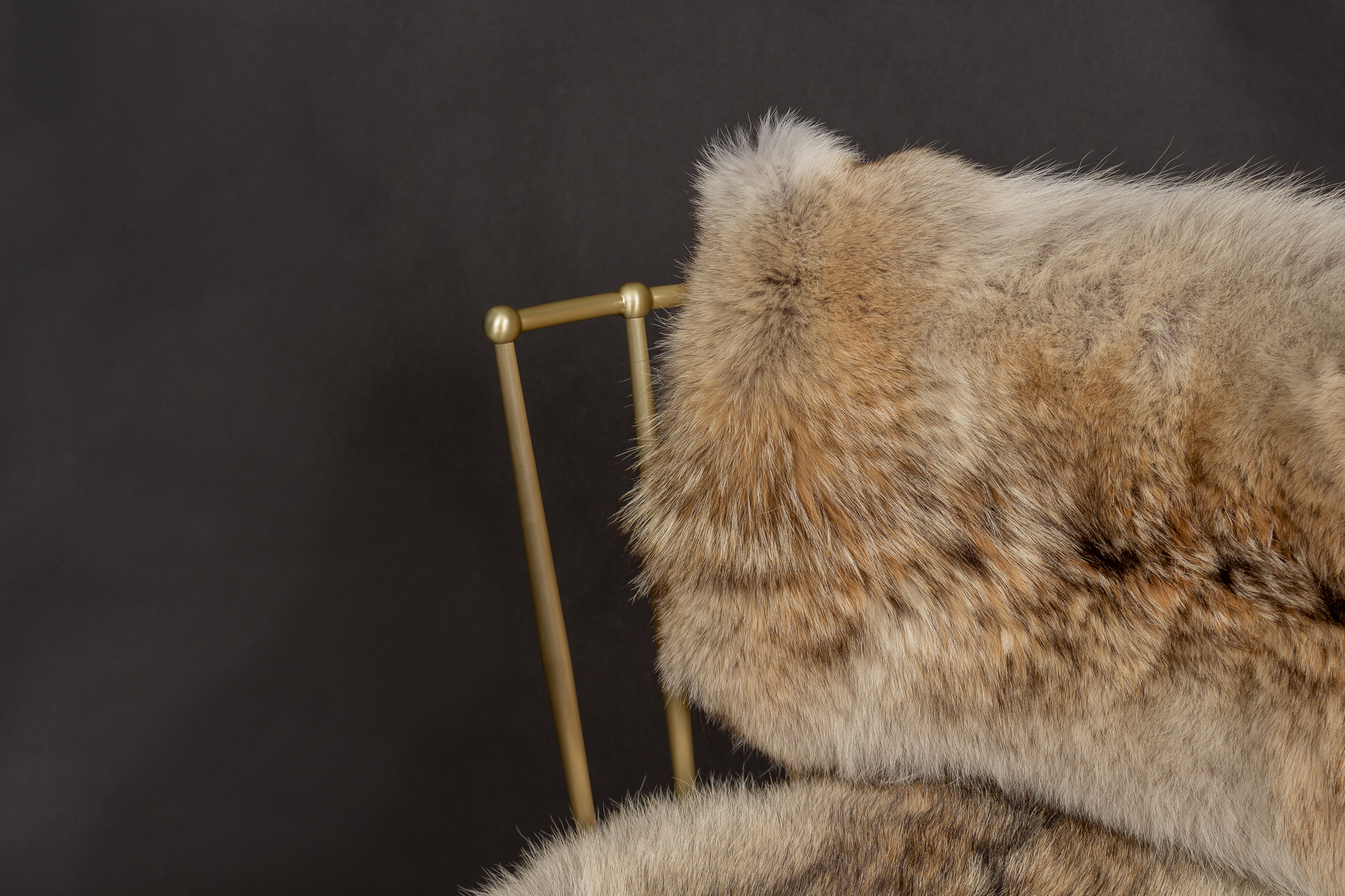 Canadian Coyote Fur Chair