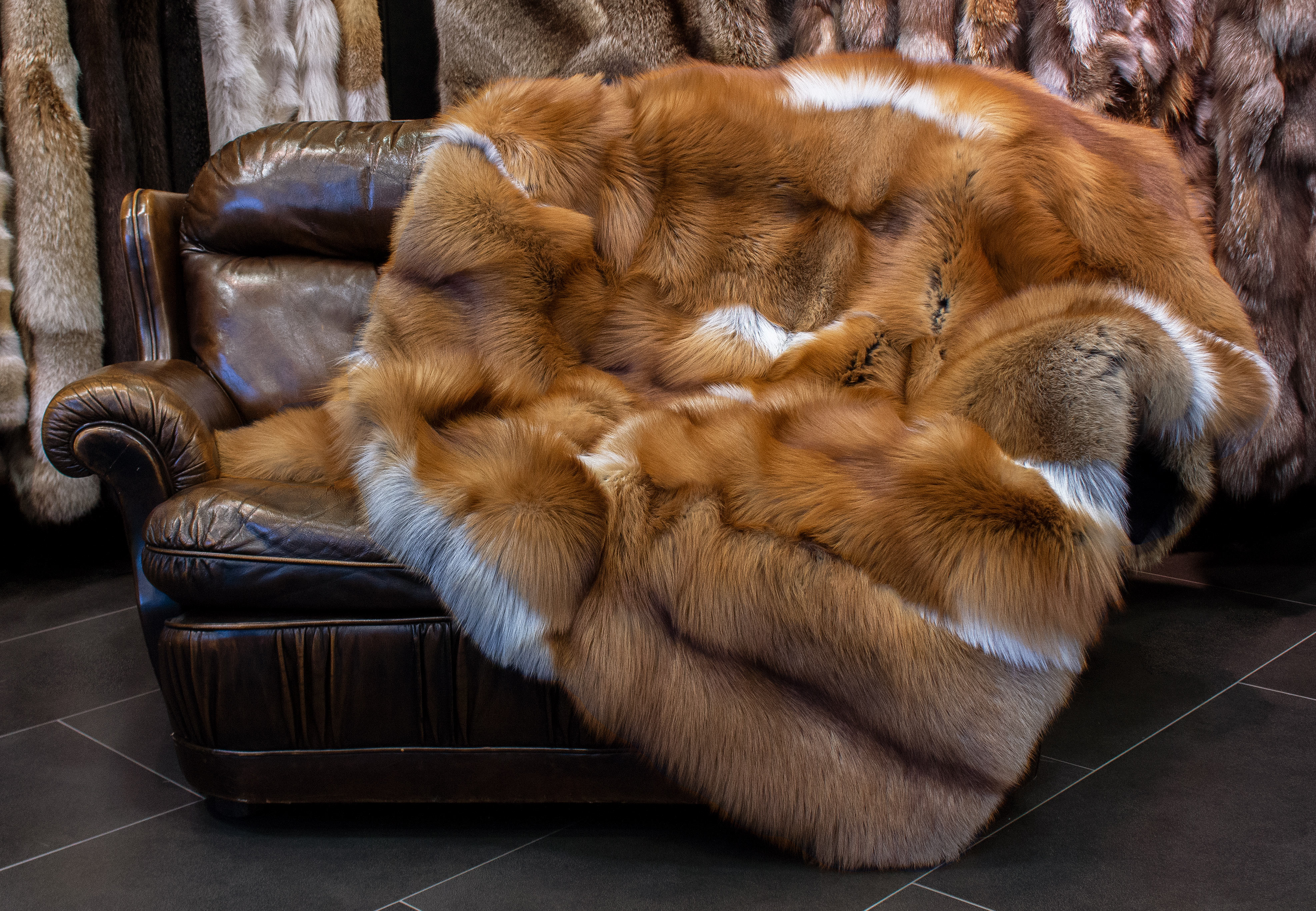 Gold Fox Fur Blanket