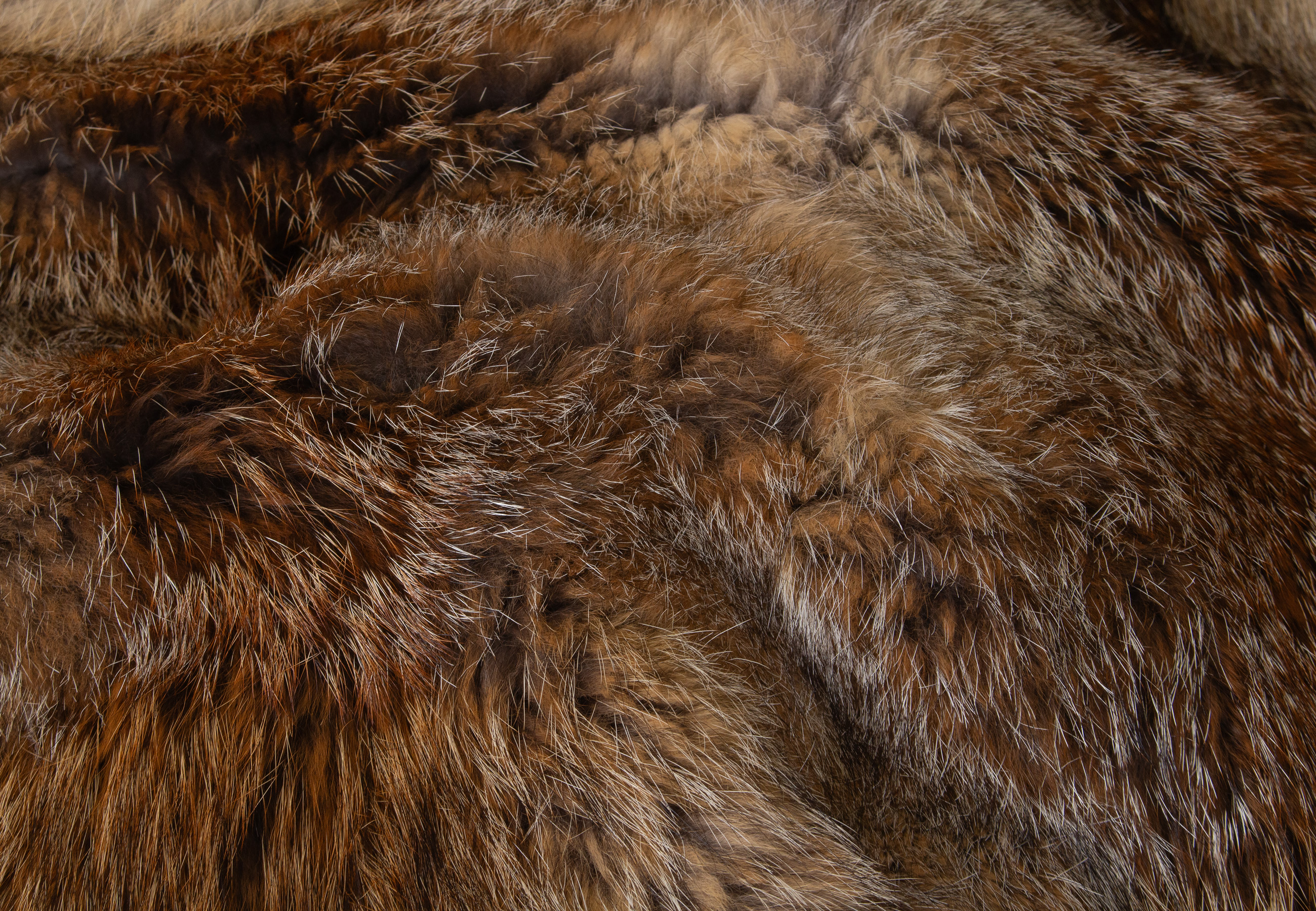Dark Fur Blanket Made from European Red Fox