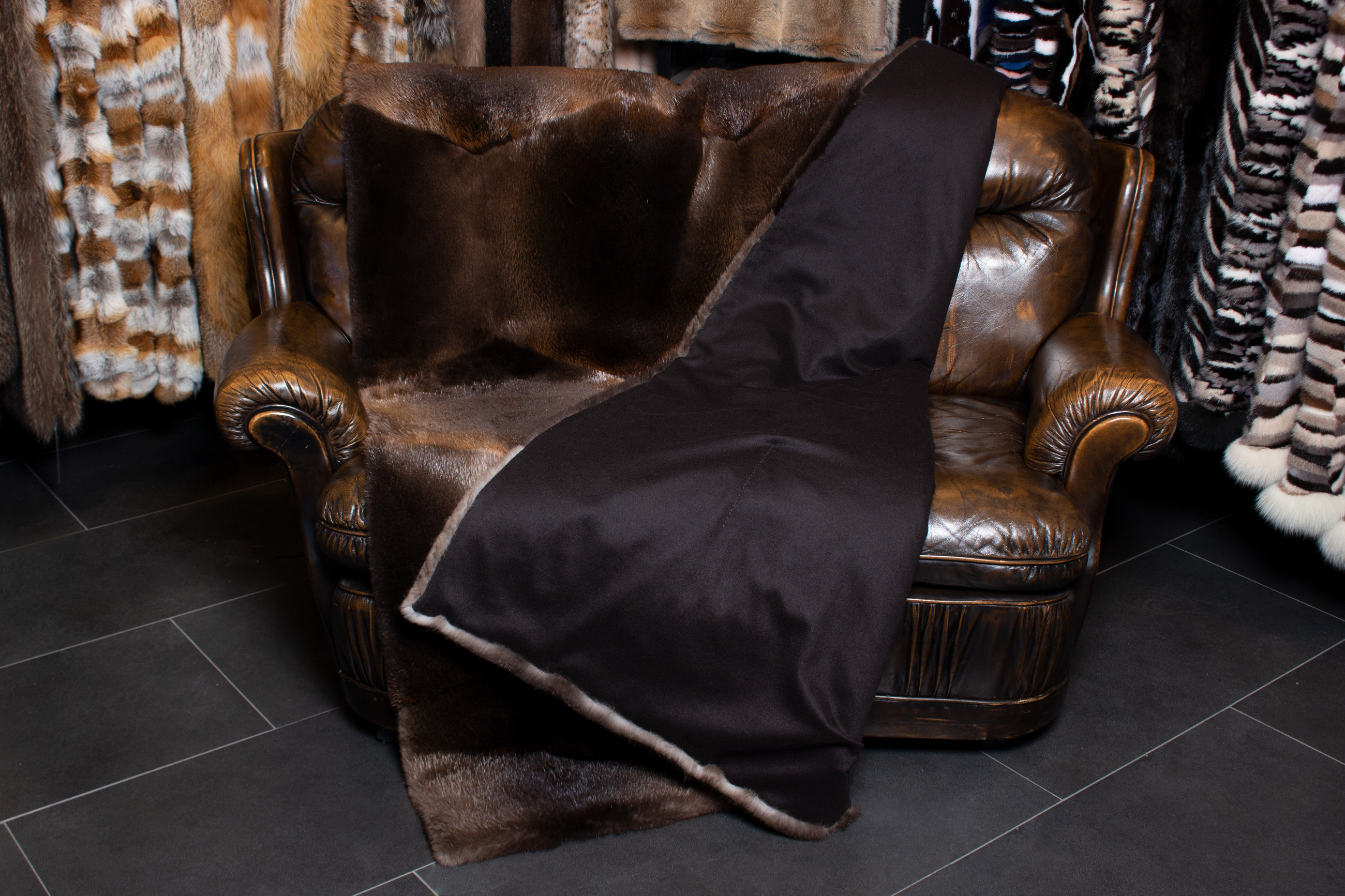 Premium Real Fur Blanket made with Beaver Fur