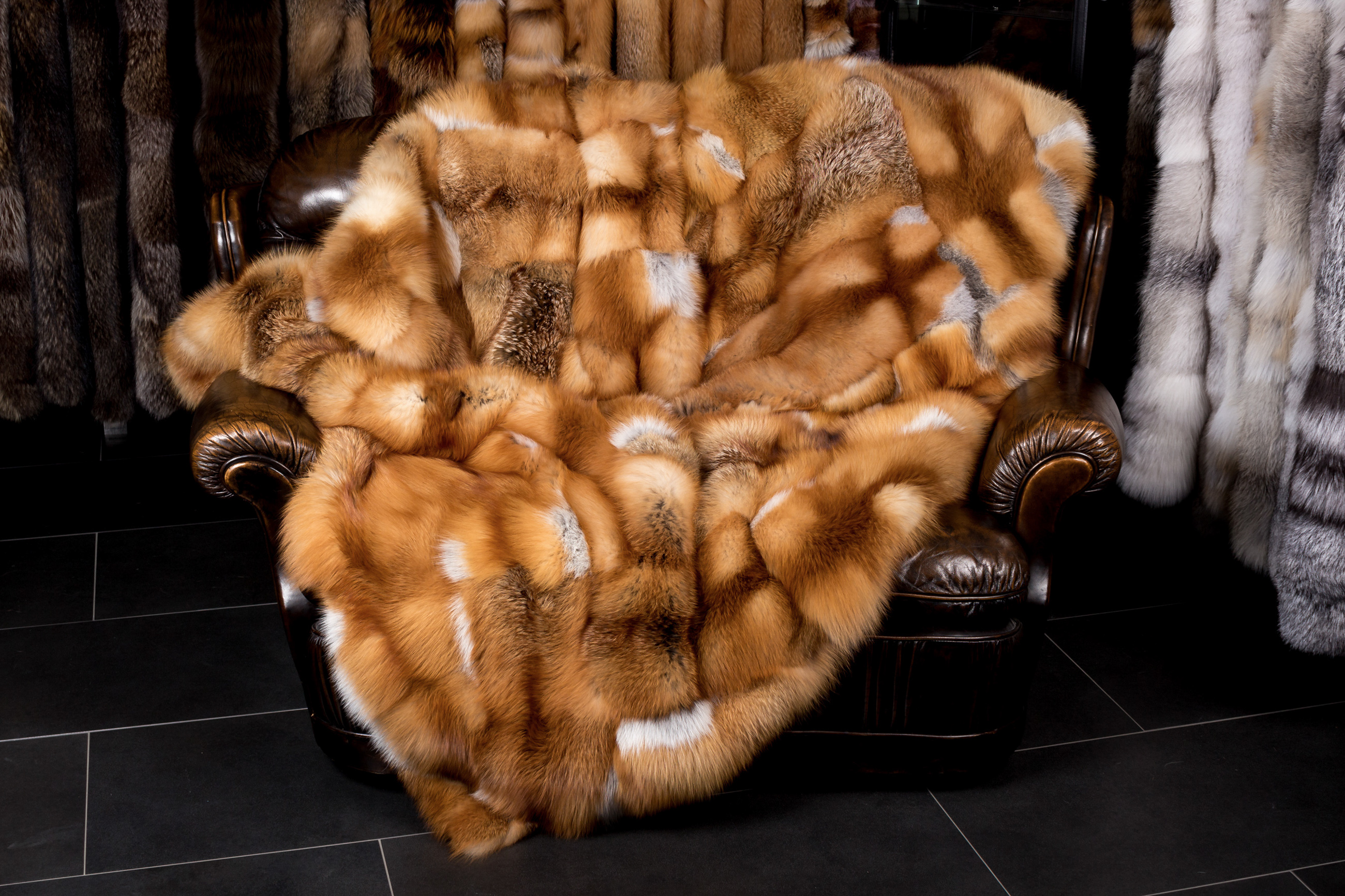 Canadian Redfox Fur Blanket