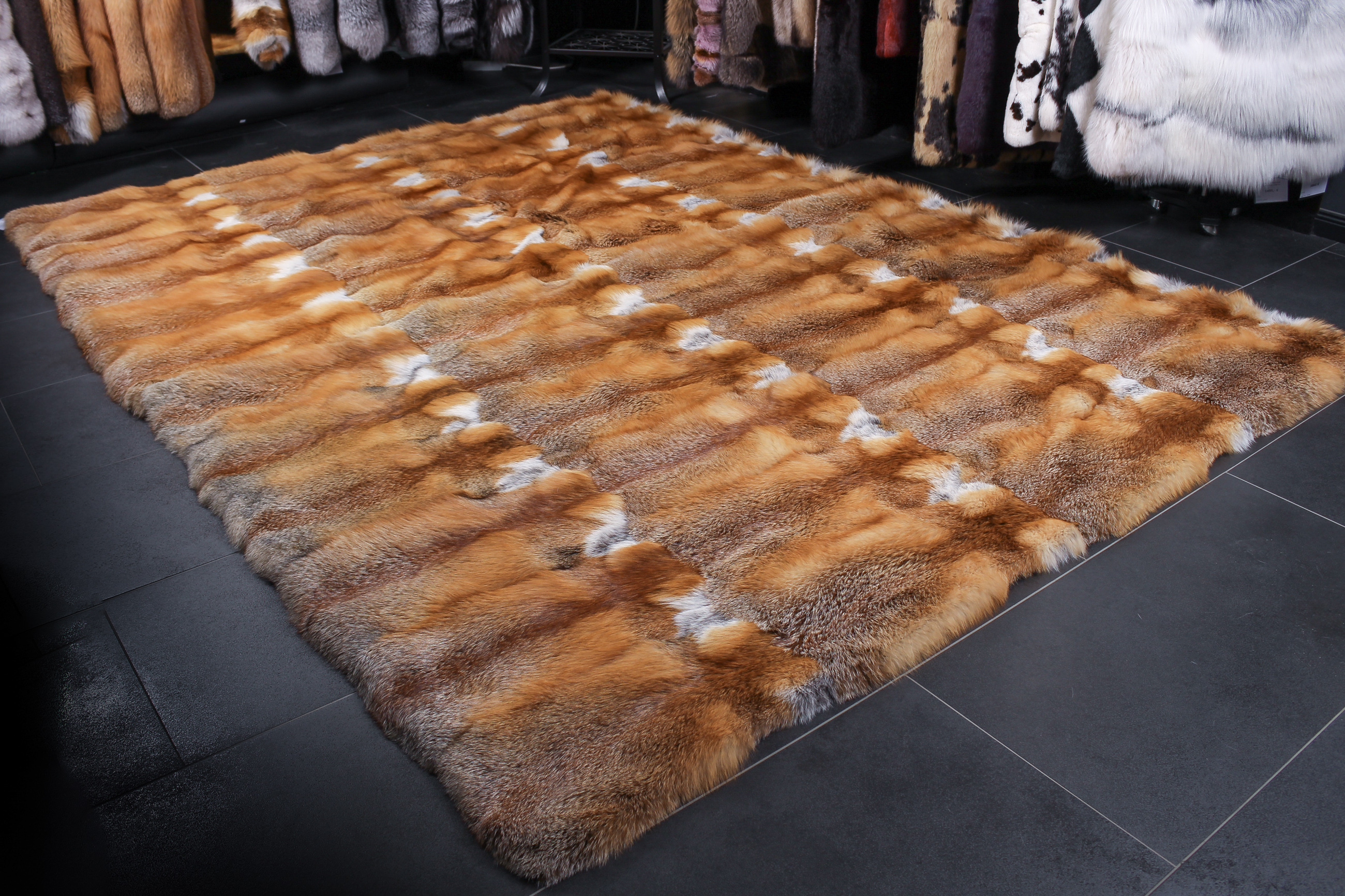 Canadian Red Fox Fur Carpet