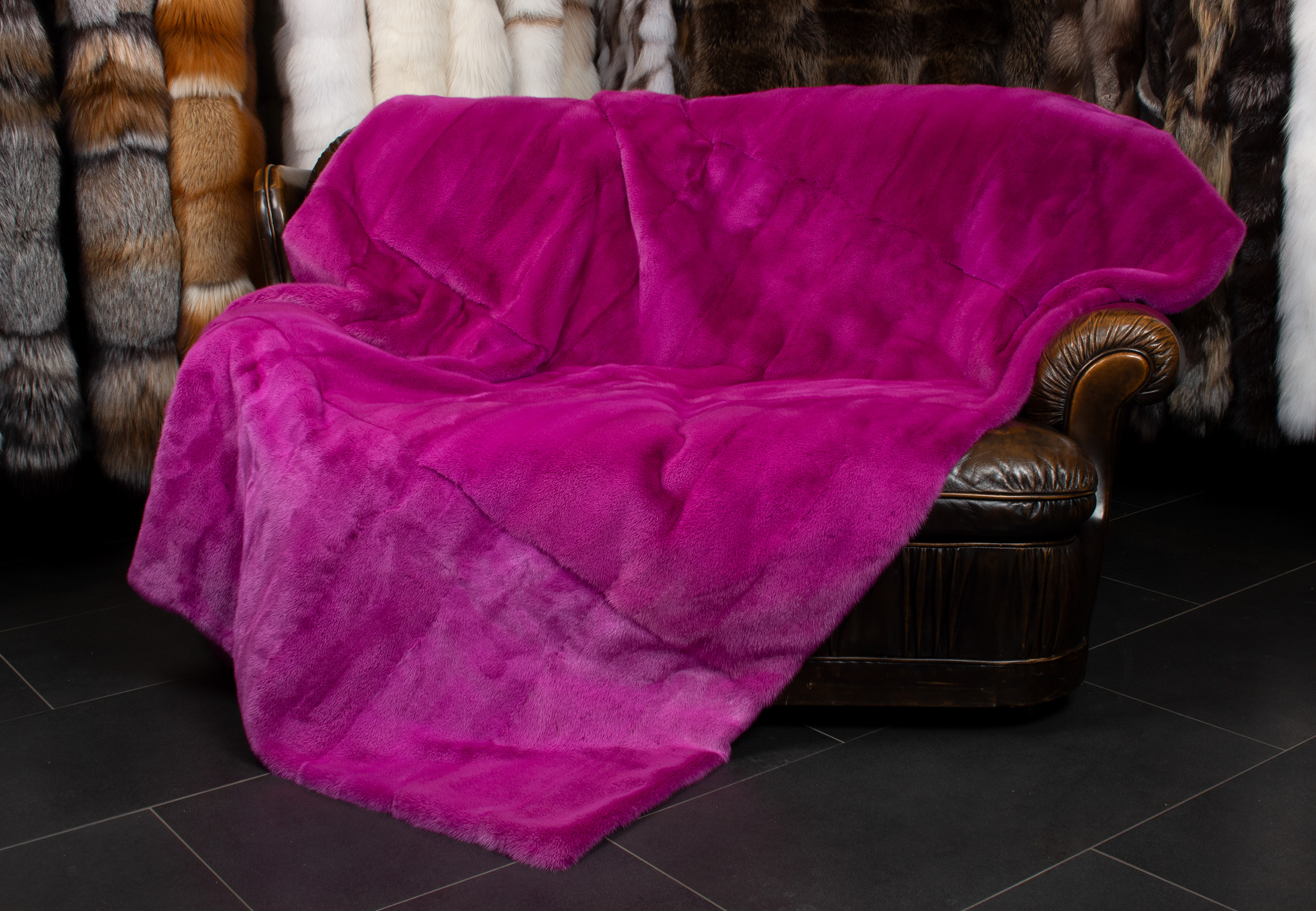 Pink Mink Fur Blanket Pink Mink Fur Blanket