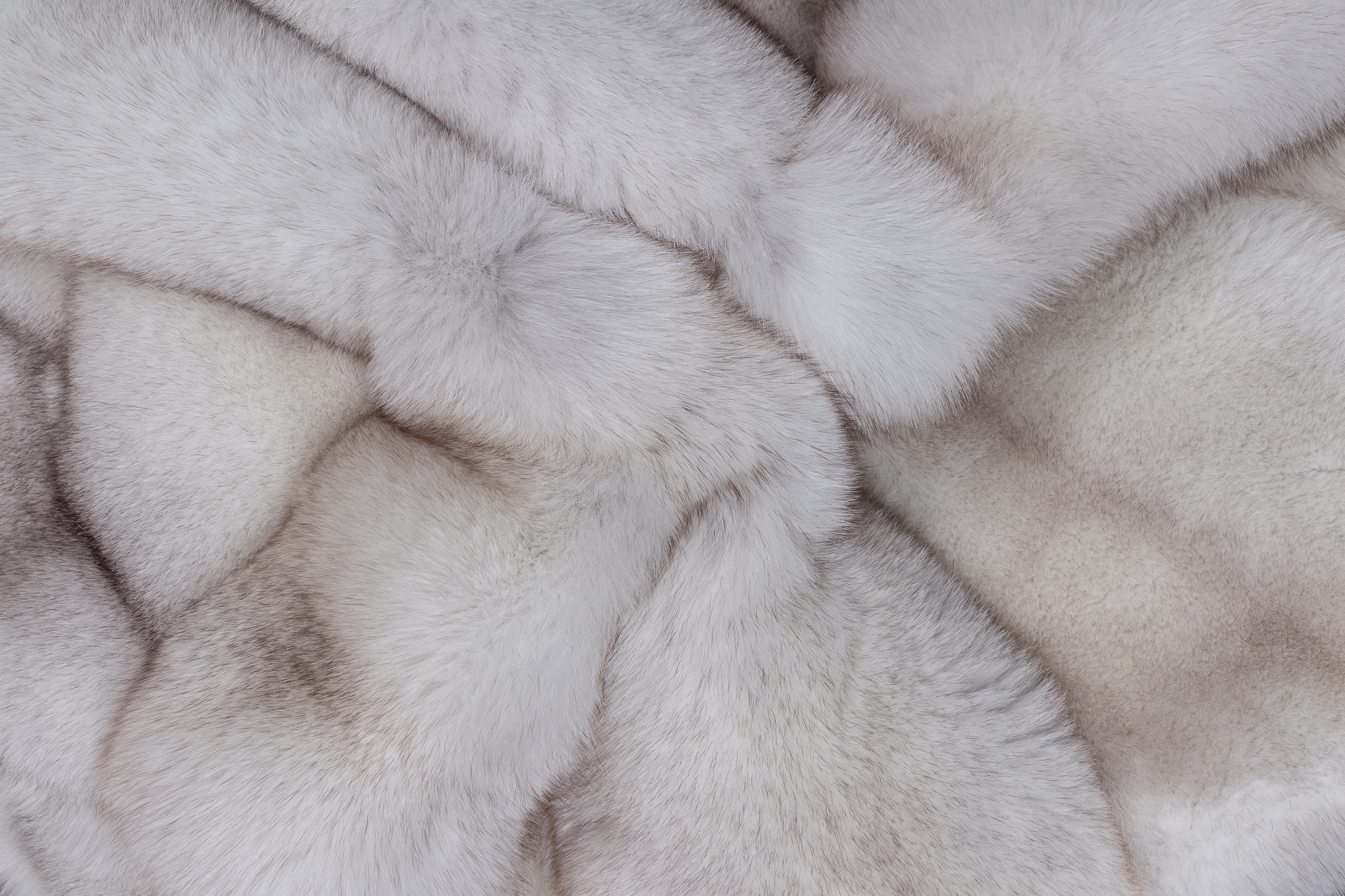 Blue Fox Real Fur Carpet "Natural Shape"