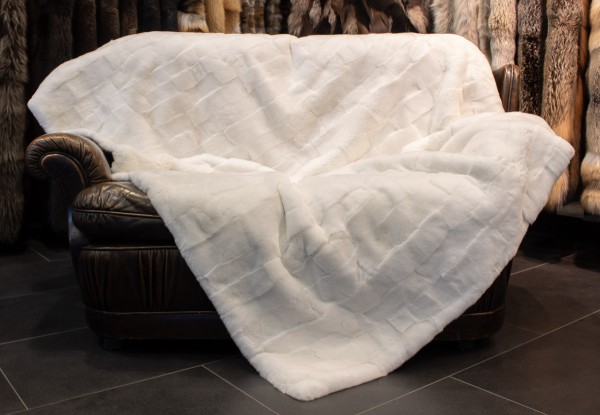 White Rabbit Fur Blanket
