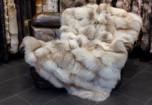 Fur Blanket made of "Arctic Fire" Foxes
