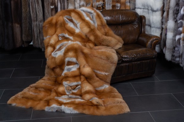 Cobija de piel de zorro rojo canadiense - estilo clásico