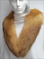 Red fox fur collar