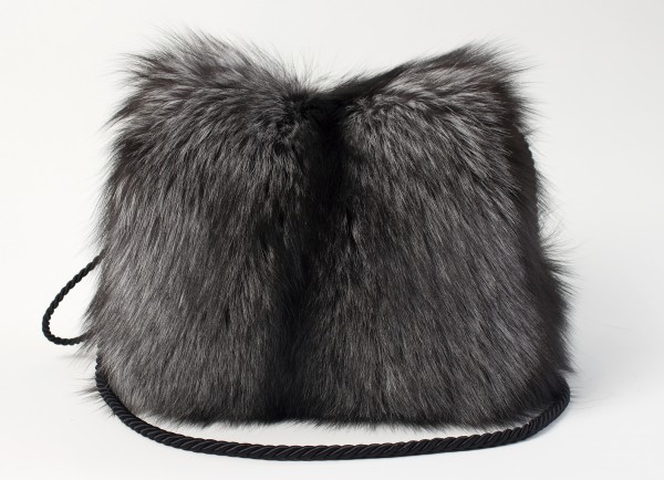 Luxury Silver Fox Fur Muff