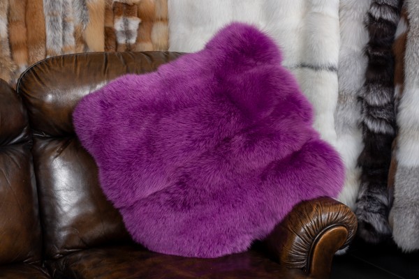 Pink Fox Fur Cushion