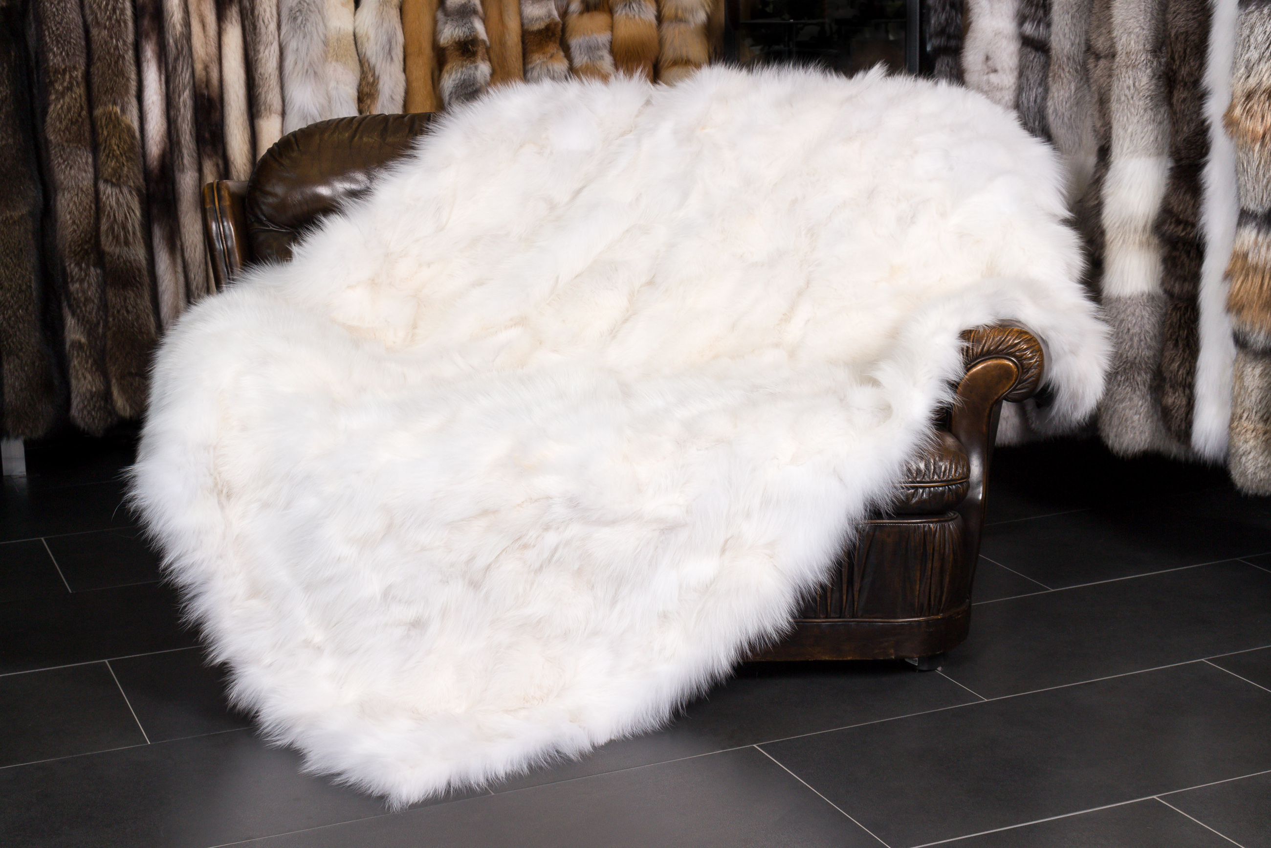 white fur blanket photography