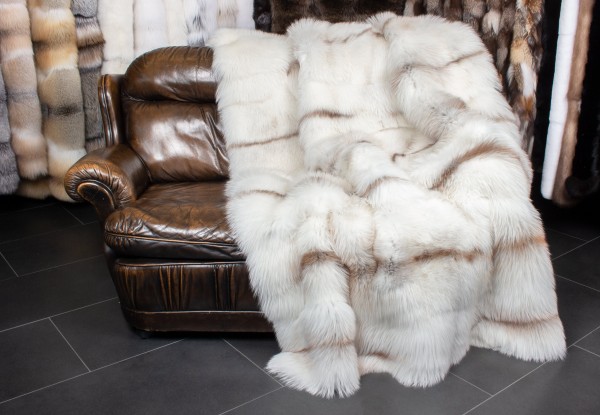 Sun Glo Fox Fur Throw