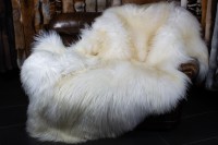 White Sheep Fur Blanket