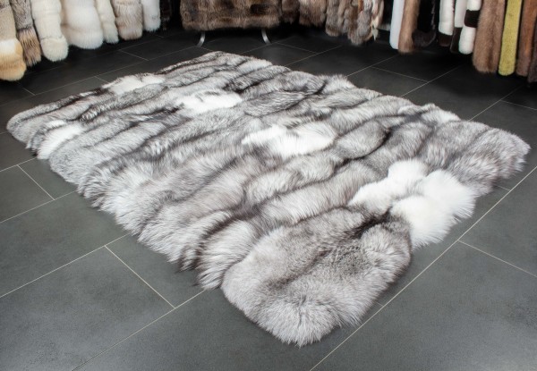 Platinum Fox Fur Carpet