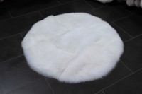 Zorro blanco - alfombra de piel - 100% piel real