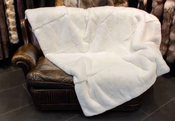 White Rabbit Fur Blanket