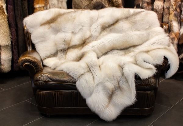 Fur Blanket made of Arctic Golden Island Foxes