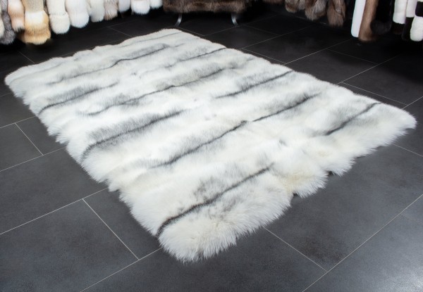Arctic Marble Frost Fox Fur Carpet