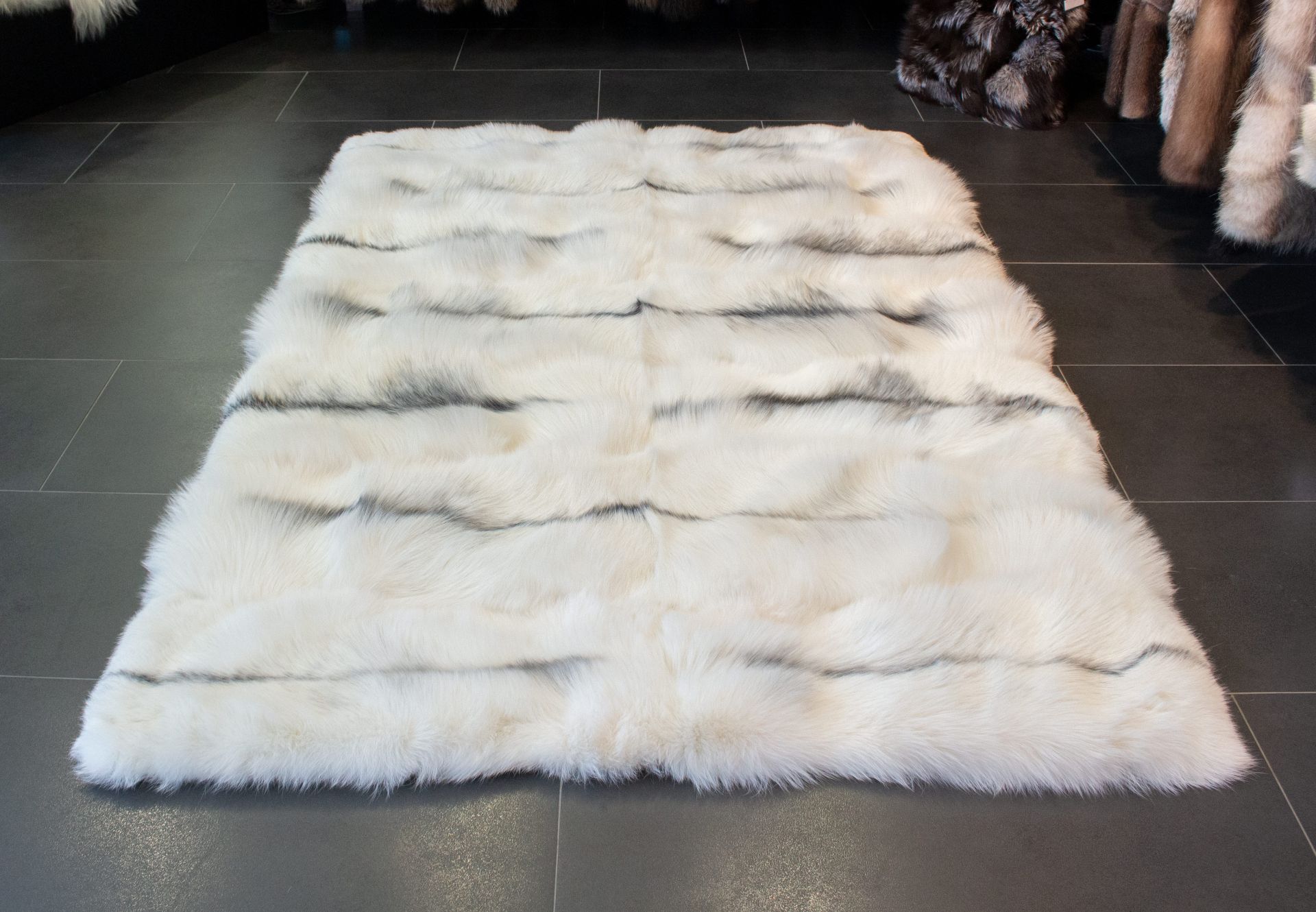 Arctic Marble Fox Fur Carpet Master Furrier