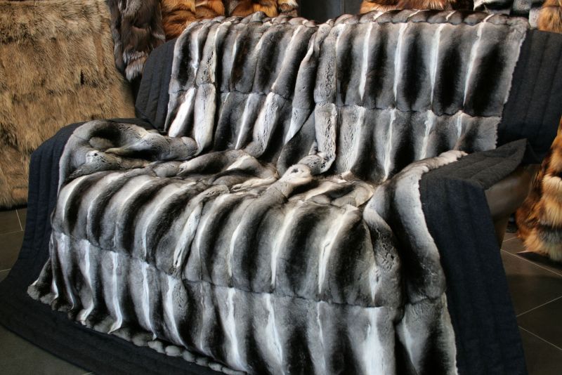 Luxurious Chinchilla Fur Blankets and Real Fur Throws