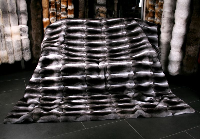 Luxurious Chinchilla Fur Blankets and Real Fur Throws