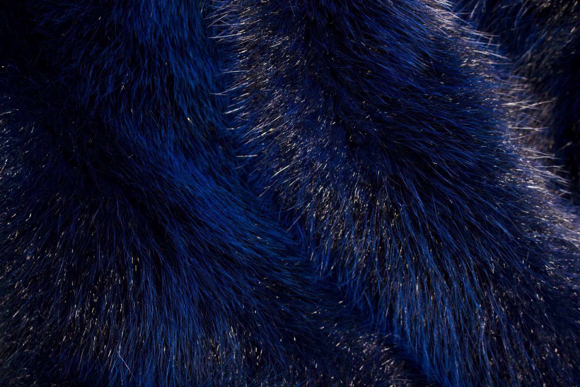 Genuine Possum Fur Throw in Ocean Blue - Wild Fur